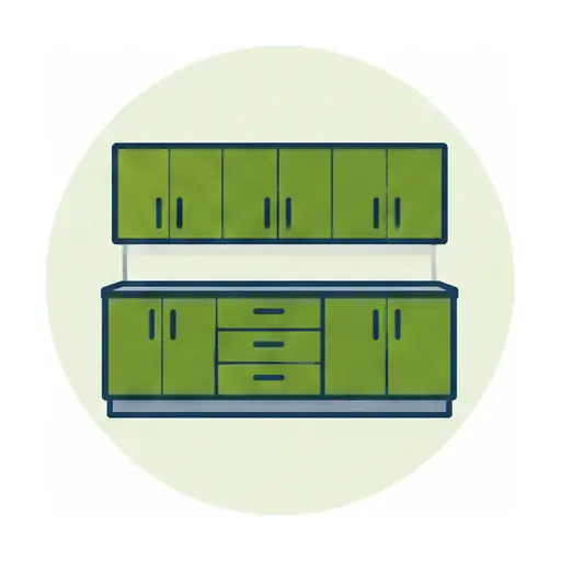 Schematic: Base and wall cabinets