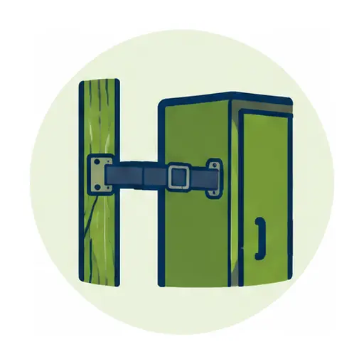 Schematic: Anchoring to wall and floor