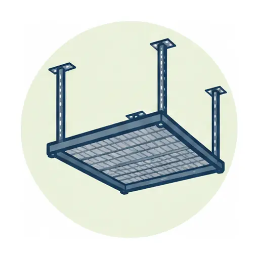 Schematic: Overhead rack, 4×8 ft