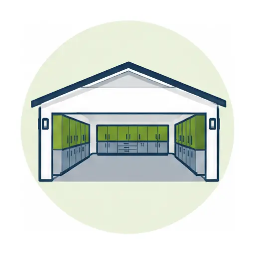 Schematic: Back and side walls, 3-car garage