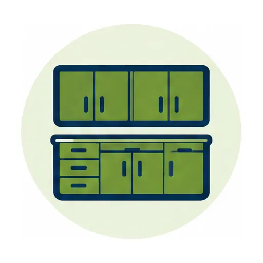 Schematic icon: Garage Cabinets